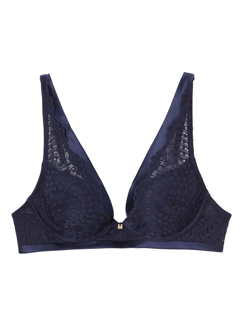 Soutien-gorge ampliforme coque moulée IPOMEE - Camille Cerf & Pomm'Poire Bleu - Kiabi