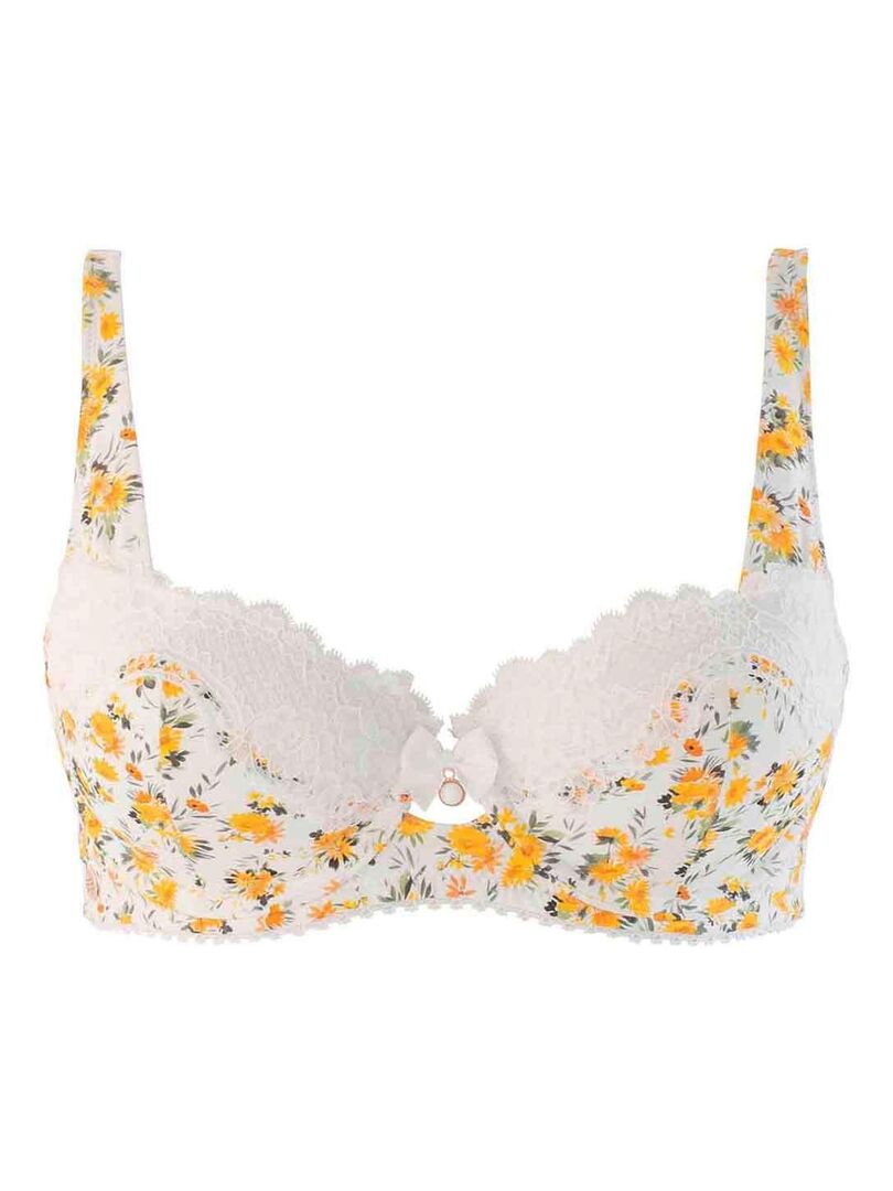 Soutien Gorge Ampliforme Coque Moul E Joli Minois Brigitte Bardot Blanc Jaune Blanc Kiabi