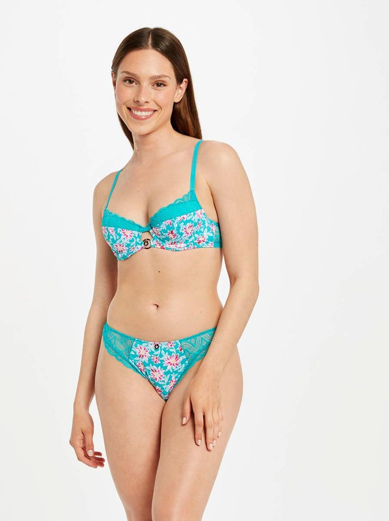 Soutien-gorge ampliforme coque moulée JUSTINE - Morgan Bleu turquoise - Kiabi