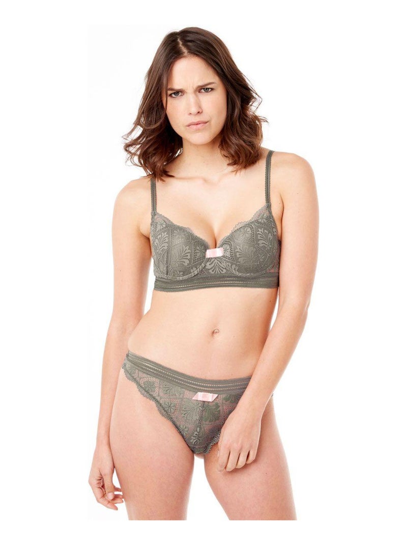 Soutien-gorge ampliforme coque moulée LOVE POWER - Pomm'Poire Gris - Kiabi