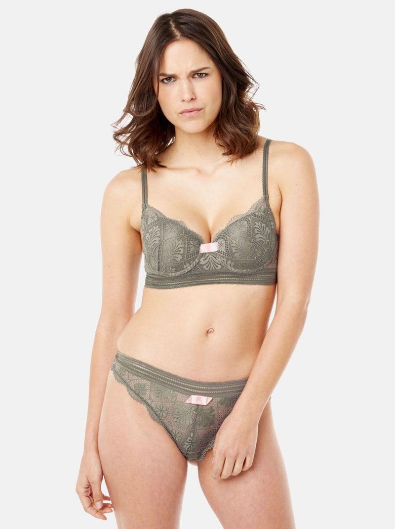 Soutien-gorge ampliforme coque moulée LOVE POWER - Pomm'Poire Gris - Kiabi