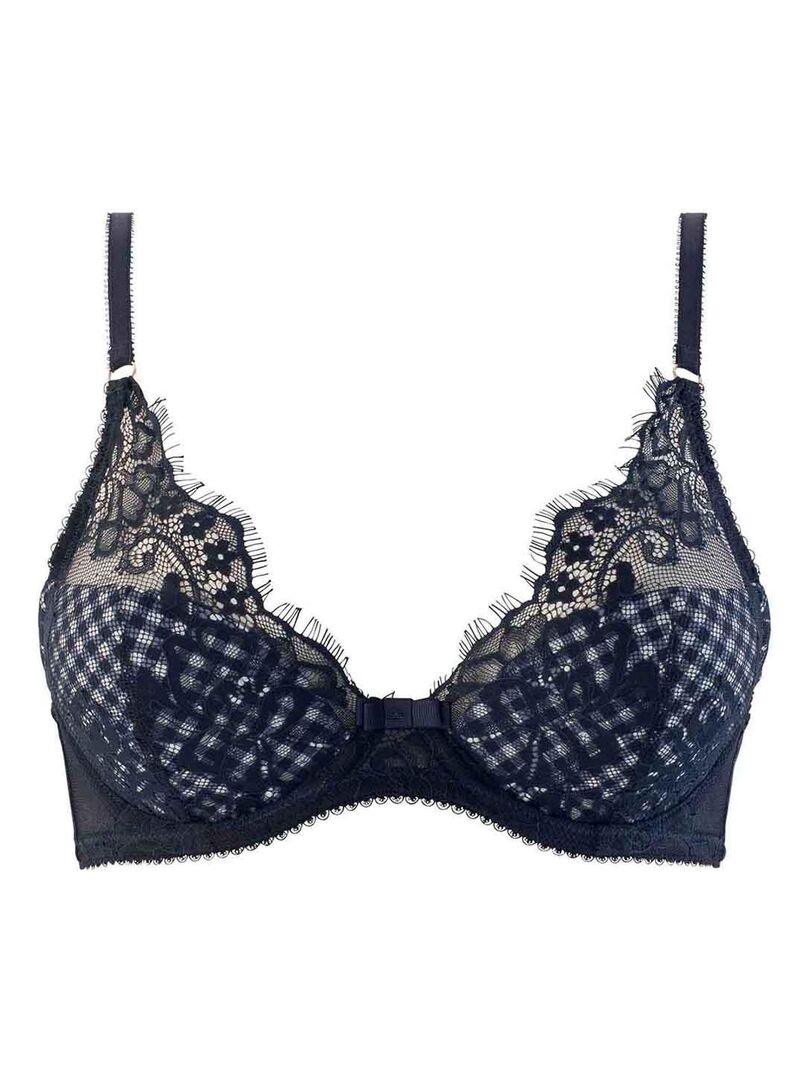 Soutien Gorge Ampliforme Coque Moul E Magazine Brigitte Bardot Bleu Nuit Kiabi