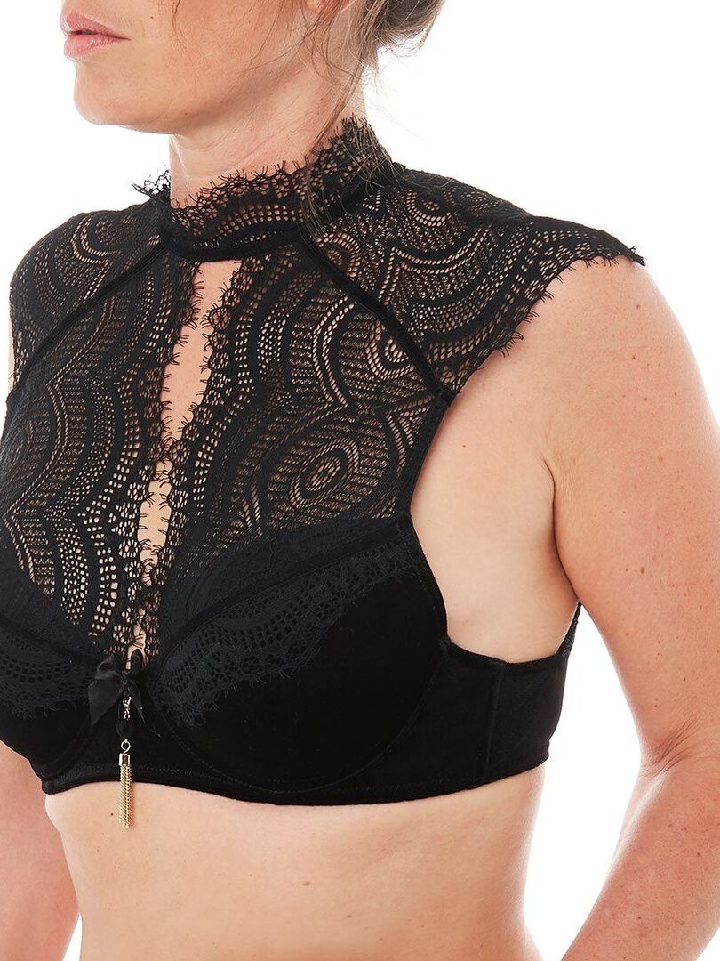 Soutien-gorge Valisère Cirque Magique Balconnet 90B (75B) - Gris Violacé - Neuf Avec étiquettes