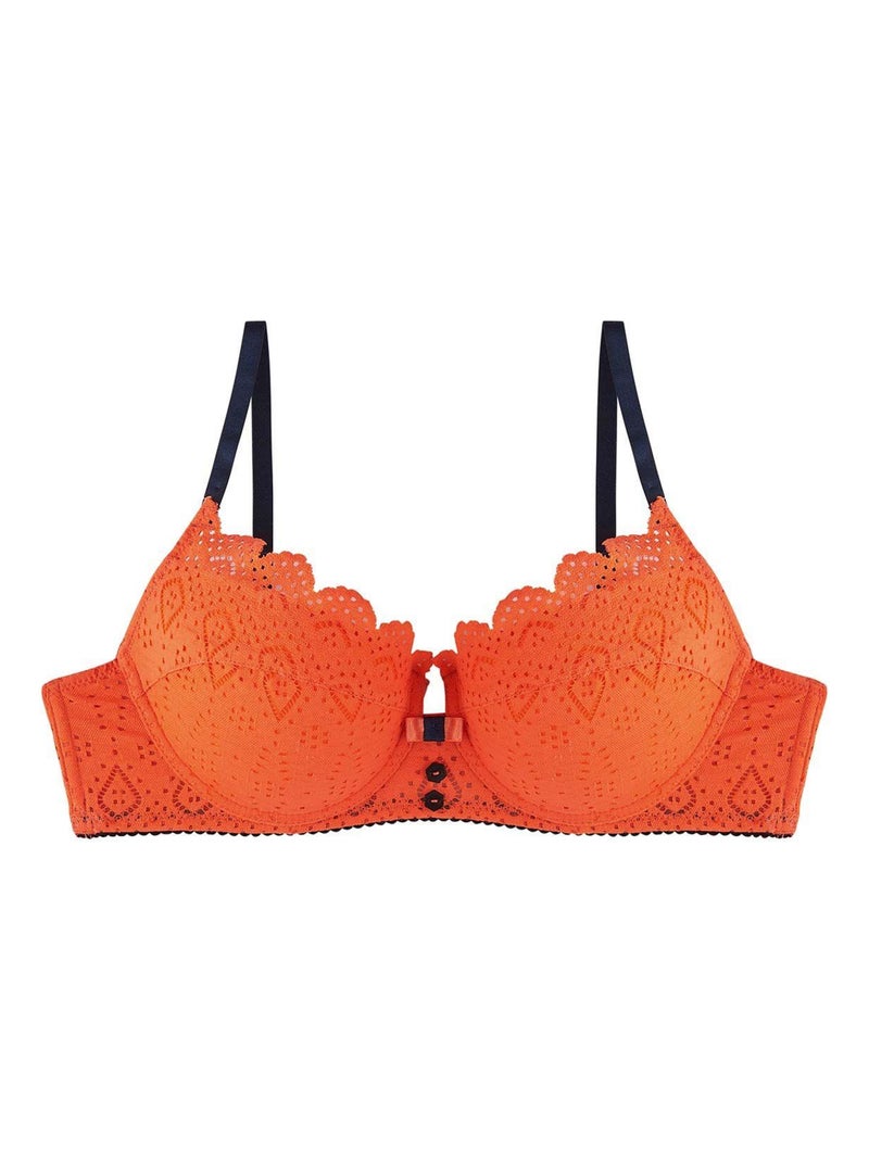 Soutien-gorge ampliforme coque moulée MAGMA - Pomm'Poire Orange - Kiabi
