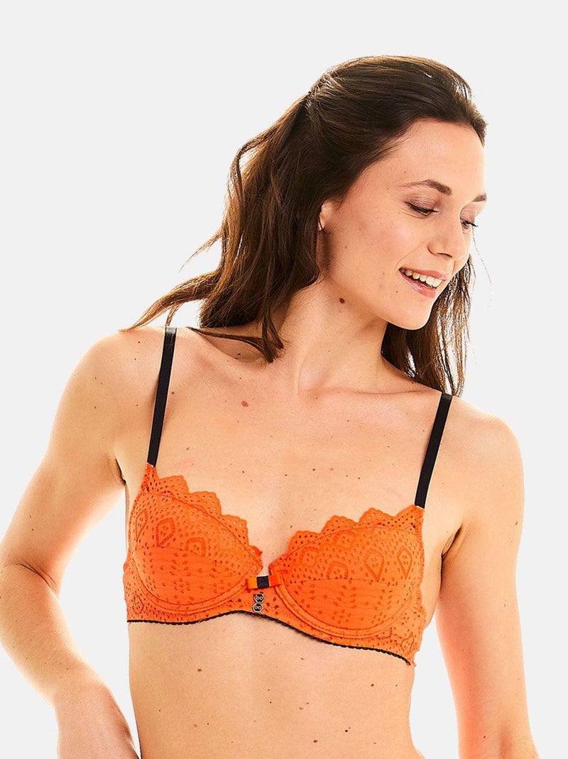 Soutien-gorge ampliforme coque moulée MAGMA - Pomm'Poire Orange - Kiabi