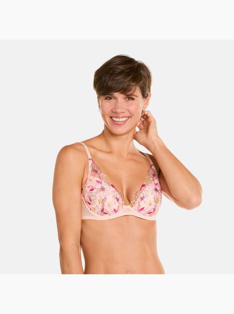 Soutien-gorge ampliforme coque moulée MASQUE - Pomm'Poire Rose - Kiabi