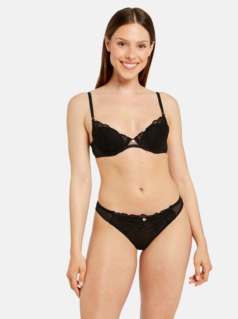 Soutien-gorge ampliforme coque moulée MAUD - Morgan Lingerie Noir - Kiabi