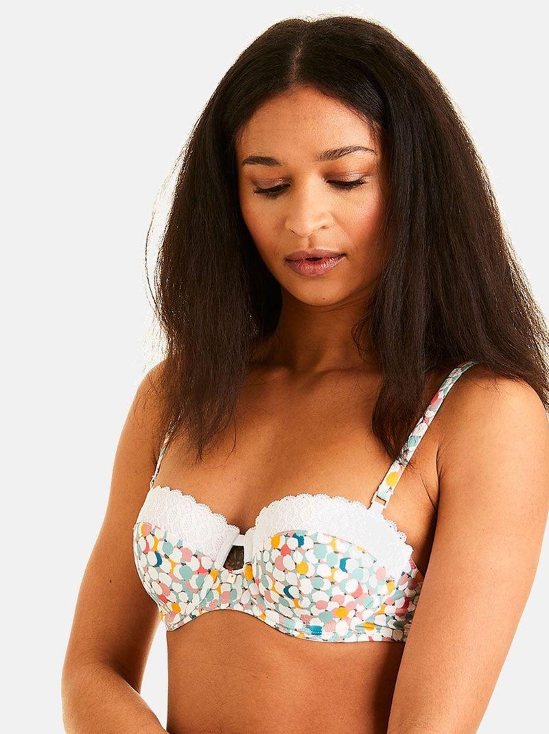 Soutien-gorge ampliforme coque moulée MERINGUE - Camille Cerf & Pomm'Poire Blanc - Kiabi