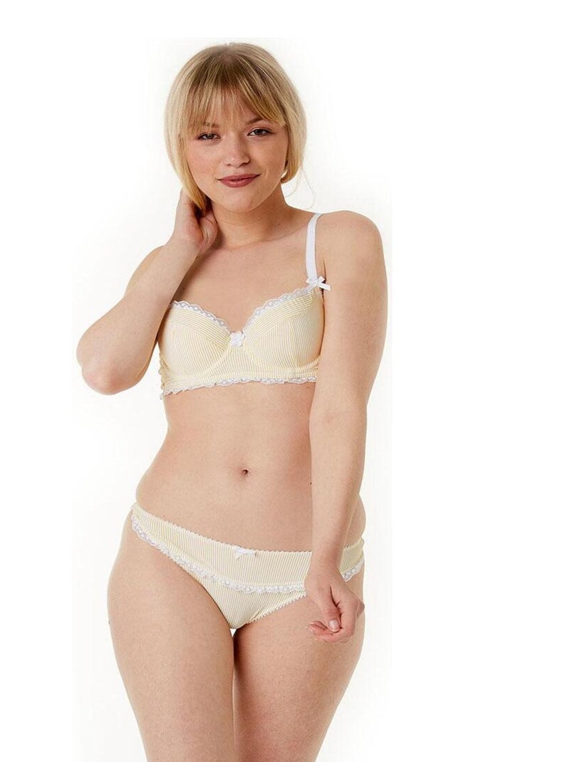 Soutien-gorge ampliforme coque moulée MIDINETTE - Brigitte Bardot Jaune clair - Kiabi