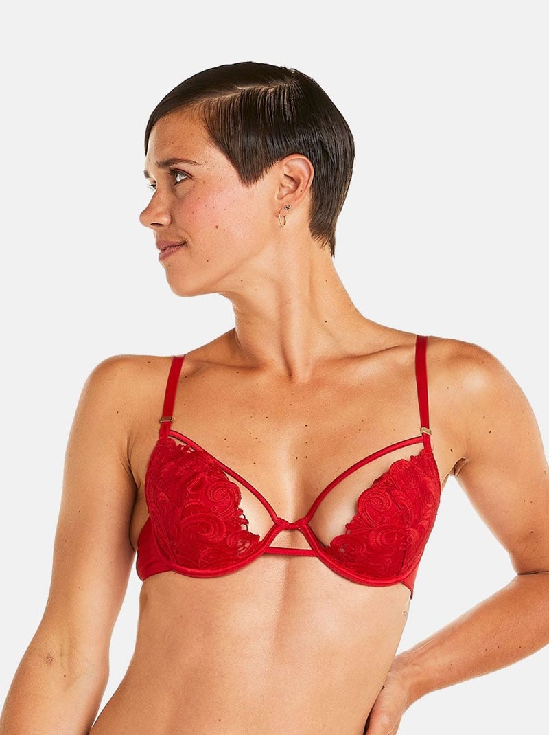 Soutien-gorge ampliforme coque moulée MIRACLE - Pomm'Poire Rouge - Kiabi