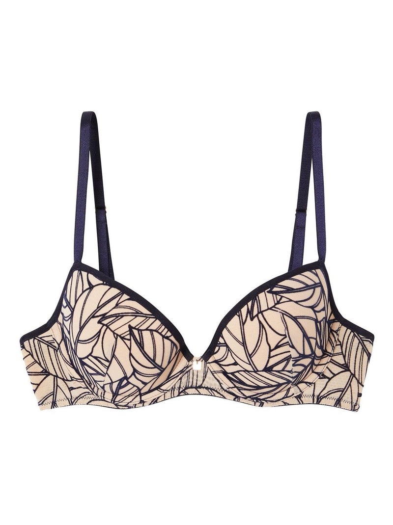 Soutien-gorge ampliforme coque moulée MYRTILLE - Camille Cerf & Pomm'Poire Bleu - Kiabi