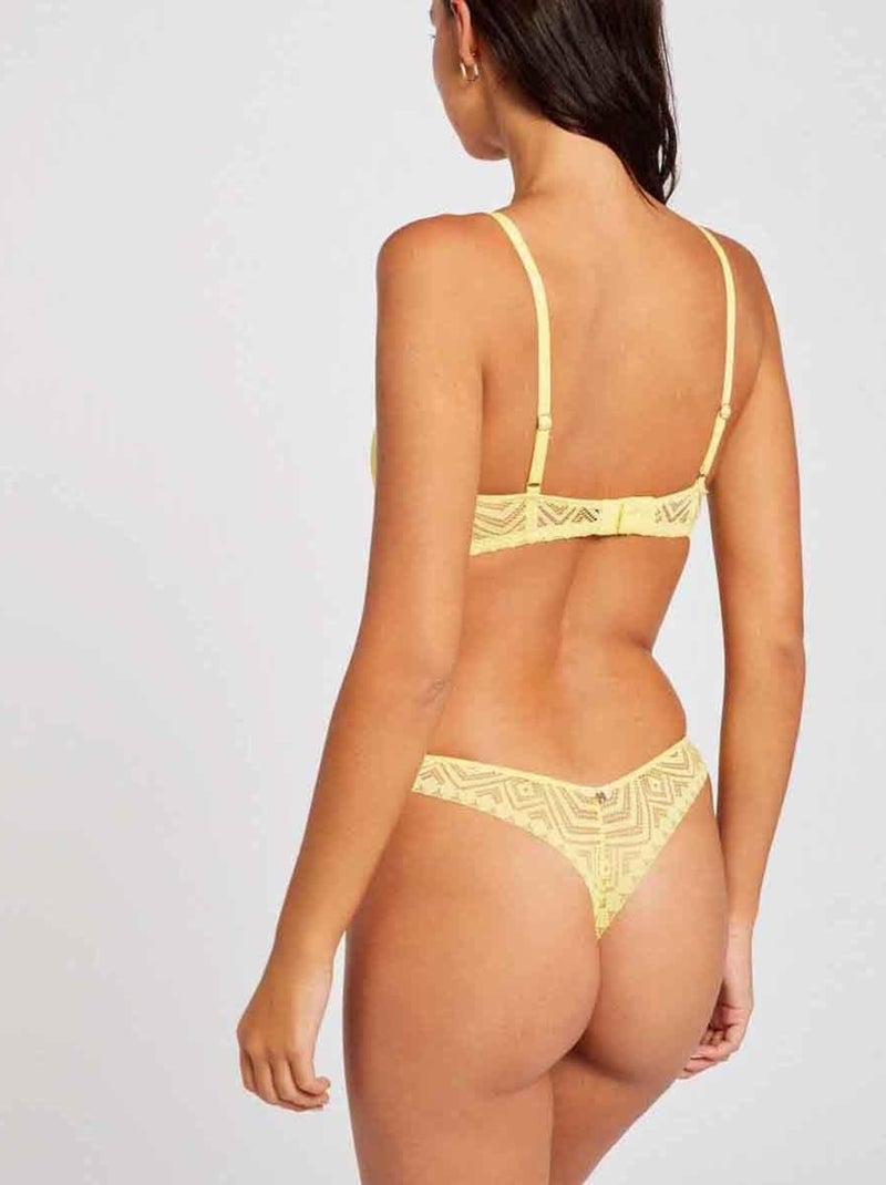 Soutien-gorge ampliforme coque moulée NINA - Morgan Lingerie Jaune - Kiabi