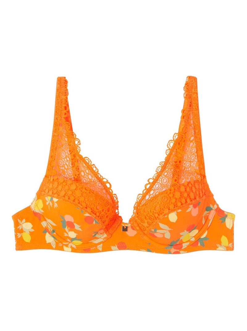 Soutien-gorge ampliforme coque moulée NOUMEA - Camille Cerf & Pomm'Poire Orange - Kiabi