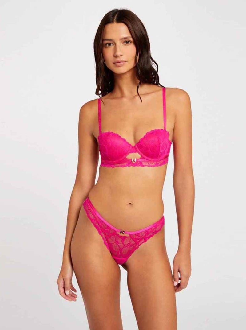 Soutien-gorge ampliforme coque moulée OPHELIE - Morgan Lingerie Rose - Kiabi