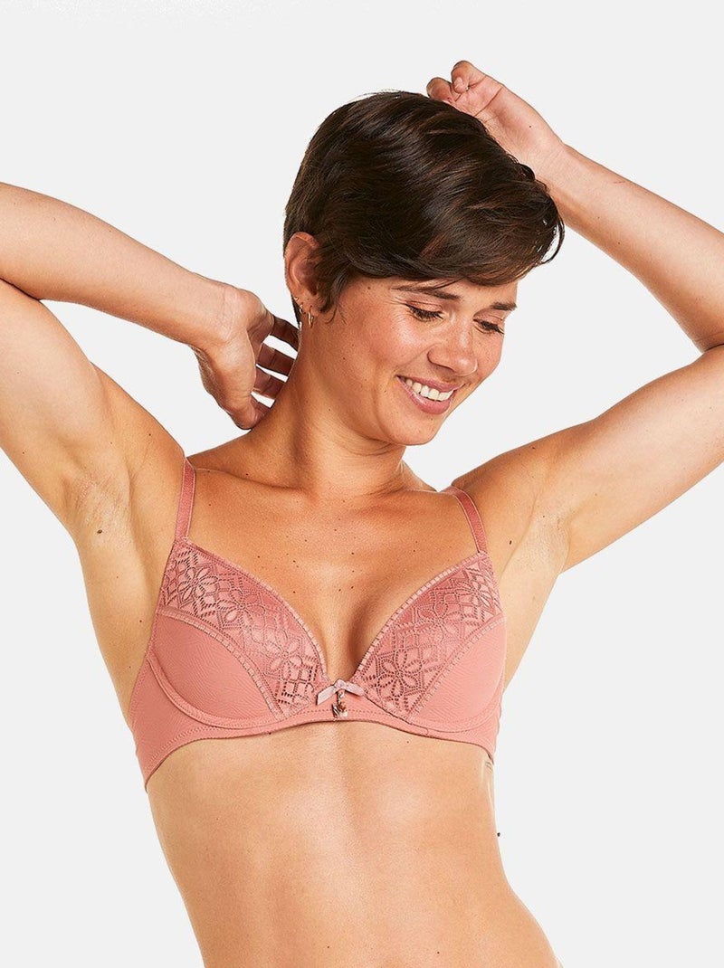 Soutien-gorge ampliforme coque moulée PALANQUIN - Pomm'Poire Marron - Kiabi