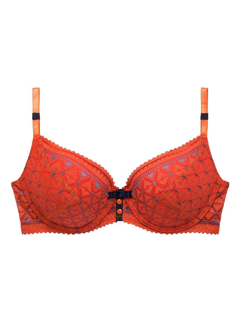 Soutien-gorge ampliforme coque moulée PAMPLEMOUSSE - Pomm'Poire Orange - Kiabi
