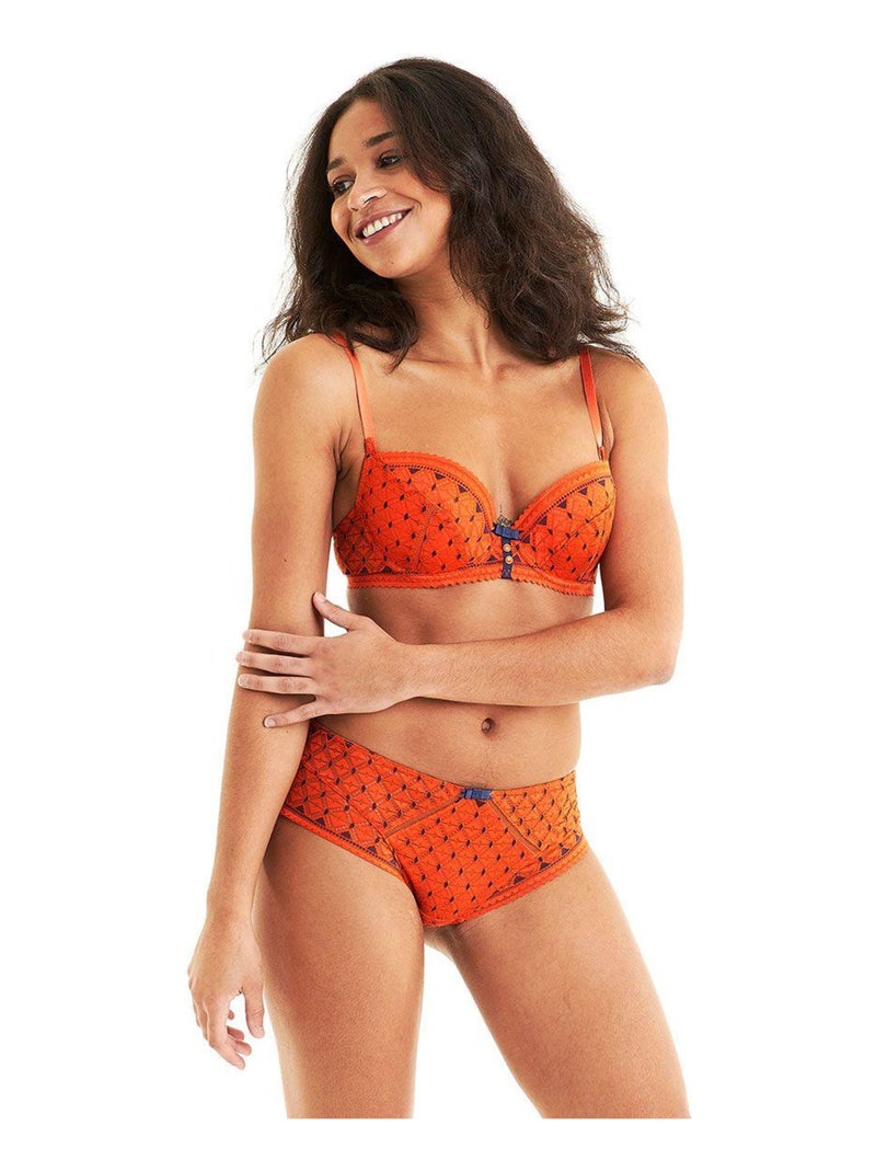 Soutien-gorge ampliforme coque moulée PAMPLEMOUSSE - Pomm'Poire Orange - Kiabi
