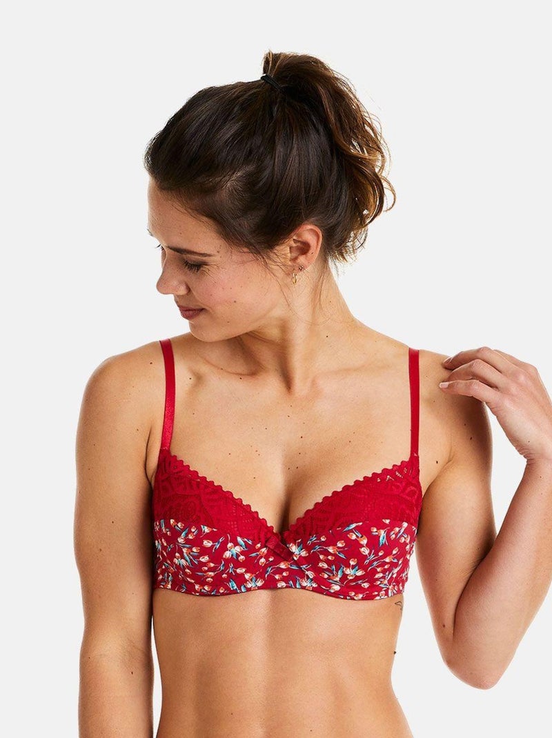 Soutien-gorge ampliforme coque moulée PAPRIKA - Pomm'Poire Rouge - Kiabi