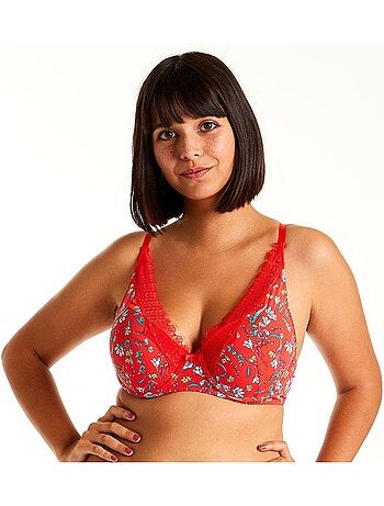 Soutien-gorge ampliforme coque moulée ROUGE - Pomm'Poire