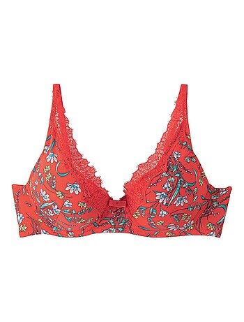 Soutien-gorge ampliforme coque moulée ROUGE - Pomm'Poire