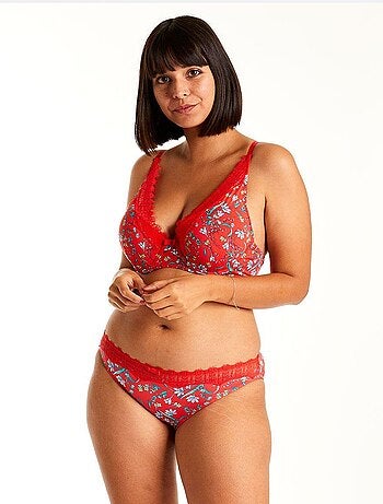 Soutien-gorge ampliforme coque moulée ROUGE - Pomm'Poire