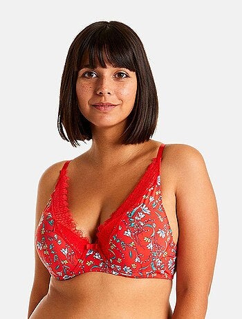 Soutien-gorge ampliforme coque moulée ROUGE - Pomm'Poire