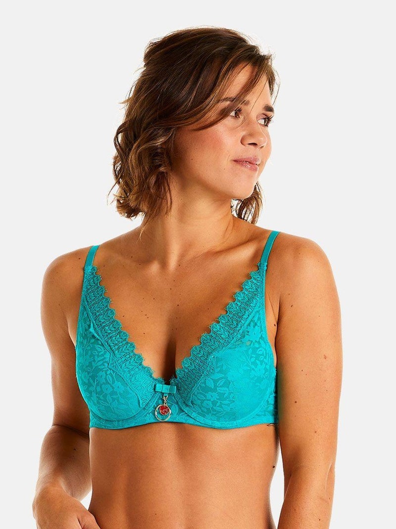 Soutien-gorge ampliforme coque moulée ROYAUME - Pomm'Poire Bleu - Kiabi