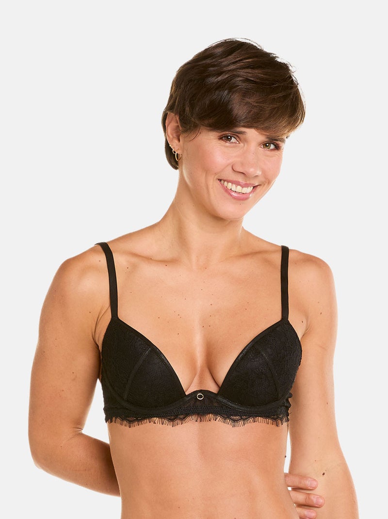 Soutien-gorge ampliforme coque moulée SABBAT - Pomm'Poire Noir - Kiabi