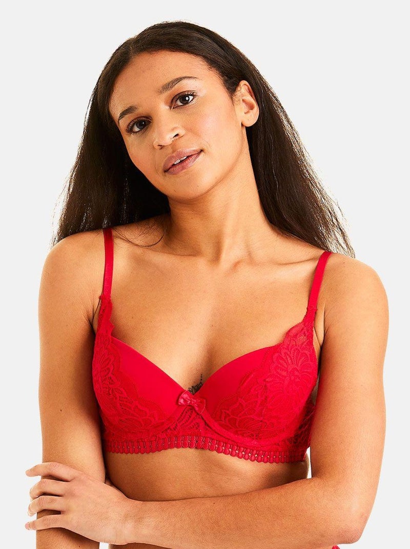 Soutien-gorge ampliforme coque moulée SABRE - Pomm'Poire Rouge - Kiabi