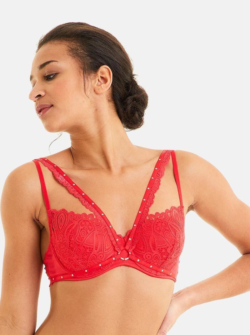 Soutien-gorge ampliforme coque moulée SALTIMBANQUE - Pomm'Poire Rouge - Kiabi
