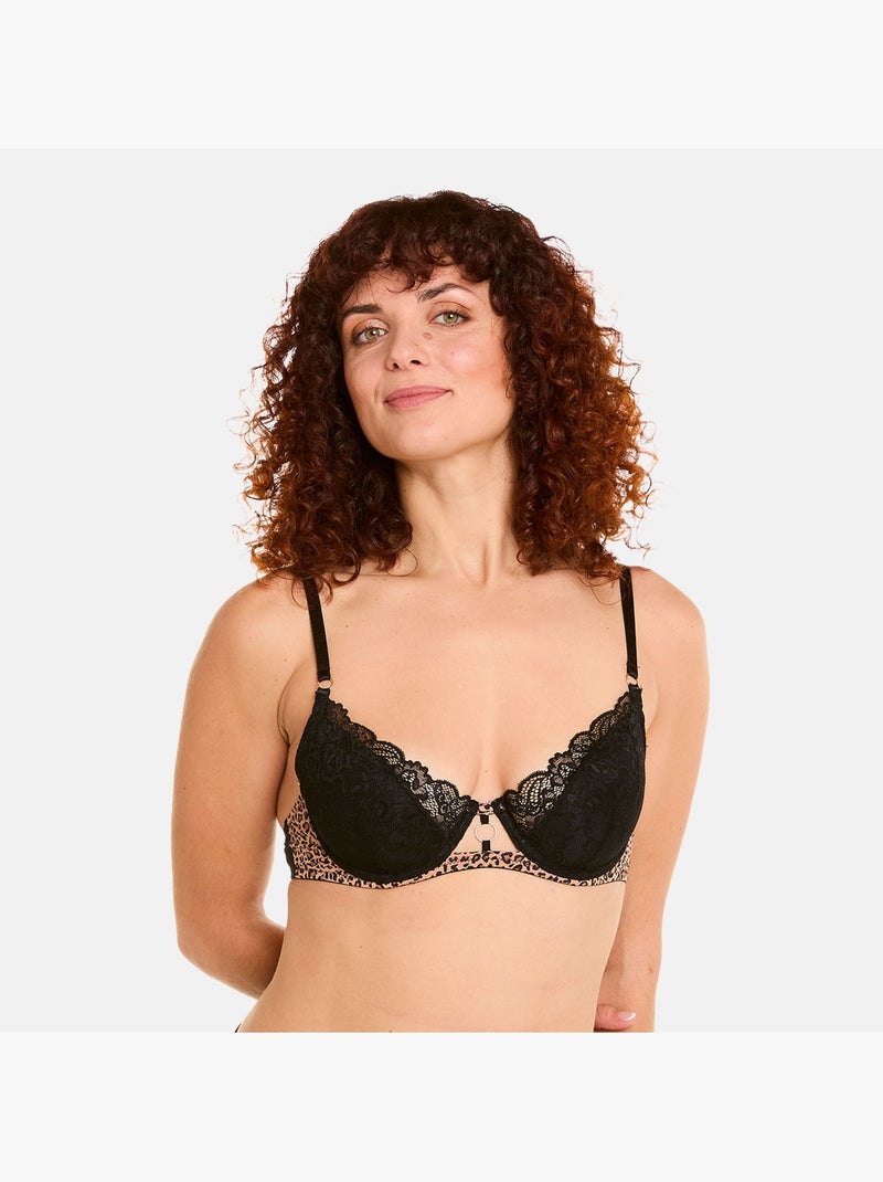 Soutien-gorge ampliforme coque moulée SAMSARA - Pomm'Poire Noir - Kiabi