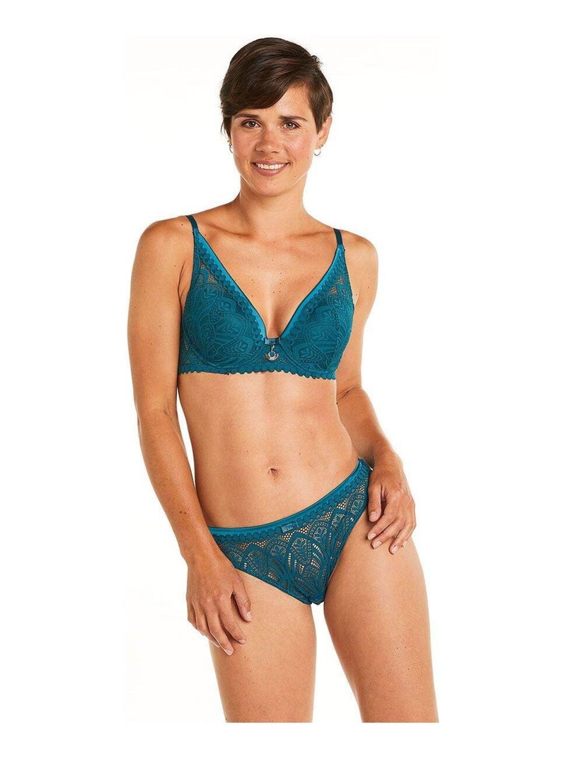 Soutien-gorge ampliforme coque moulée SARONG - Pomm'Poire Bleu - Kiabi