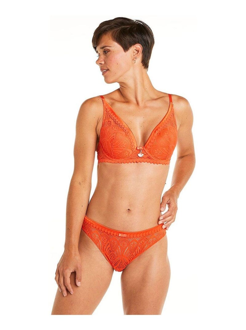 Soutien-gorge ampliforme coque moulée SARONG - Pomm'Poire Orange - Kiabi