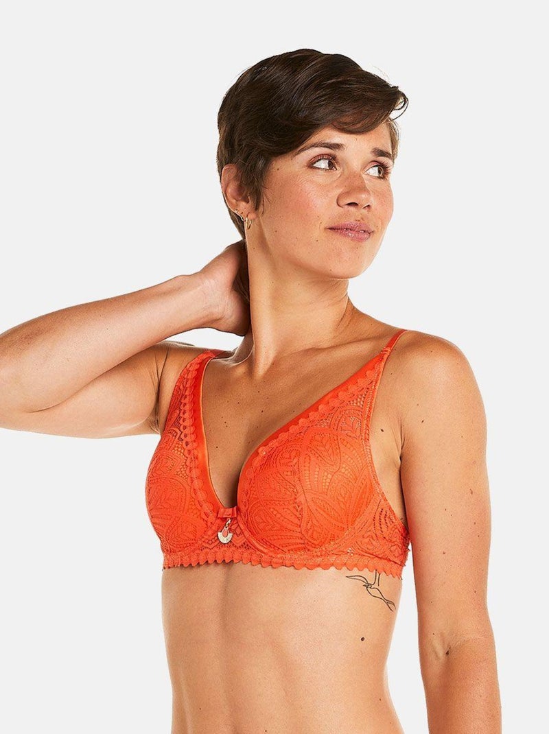 Soutien-gorge ampliforme coque moulée SARONG - Pomm'Poire Orange - Kiabi