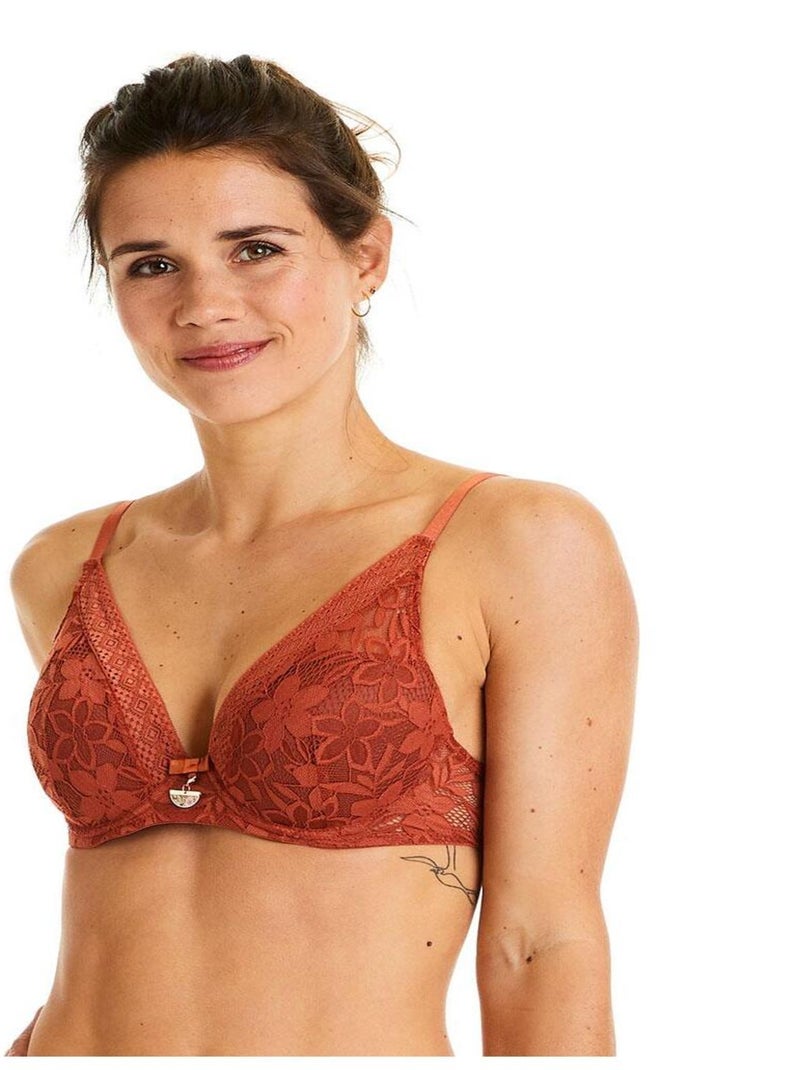 Soutien-gorge ampliforme coque moulée SEISME - Pomm'Poire Orange - Kiabi