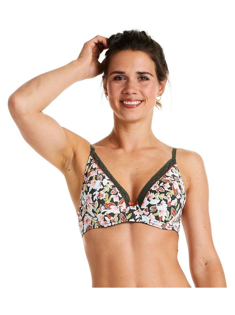 Soutien-gorge ampliforme coque moulée SEVENTIES - Pomm'Poire Vert - Kiabi