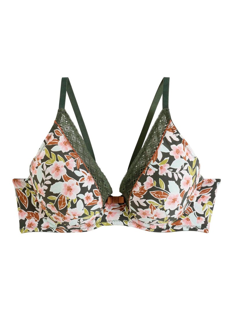 Soutien-gorge ampliforme coque moulée SEVENTIES - Pomm'Poire Vert - Kiabi