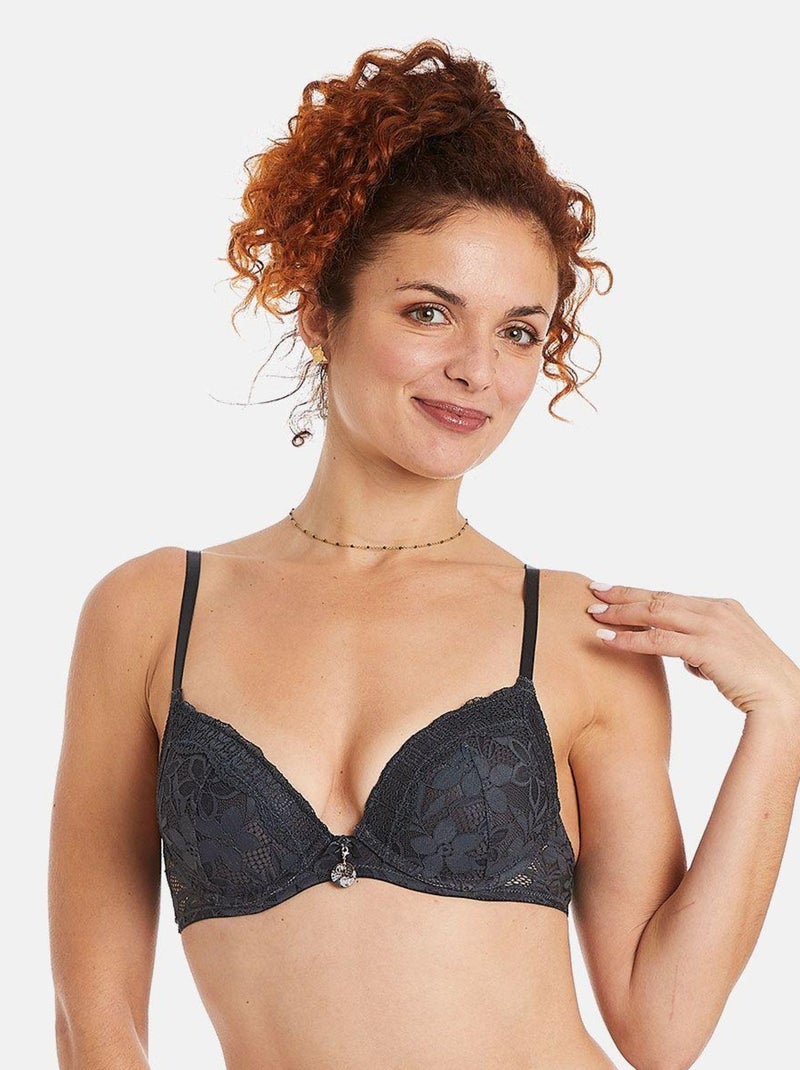Soutien-gorge ampliforme coque moulée TAROT - Pomm'Poire Gris - Kiabi