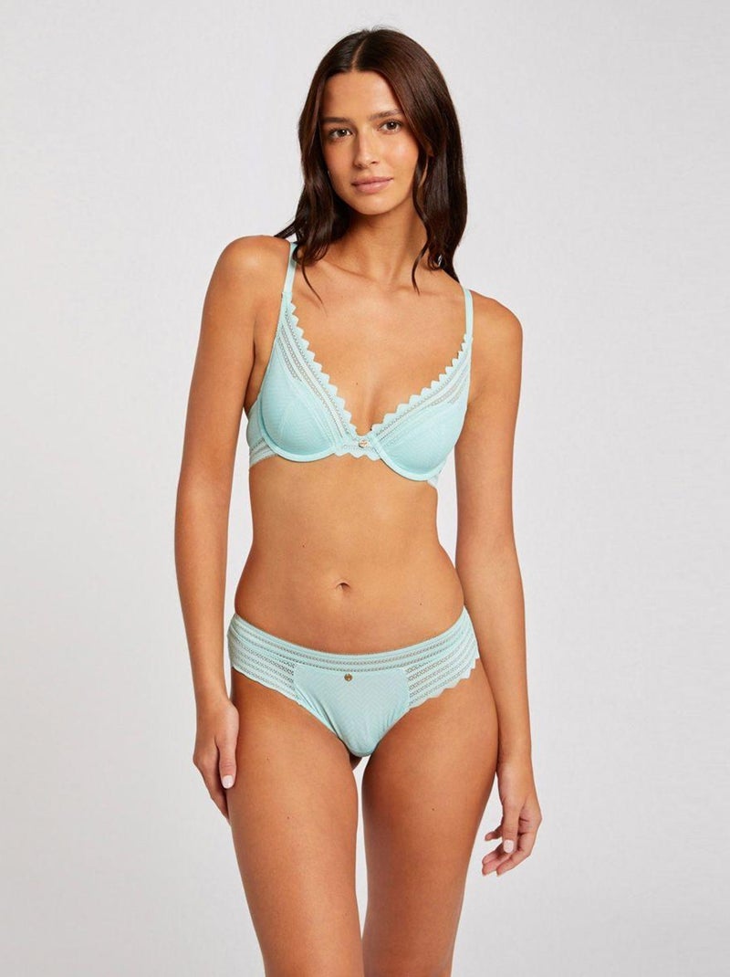 Soutien-gorge ampliforme coque moulée TINA - Morgan Lingerie Bleu - Kiabi