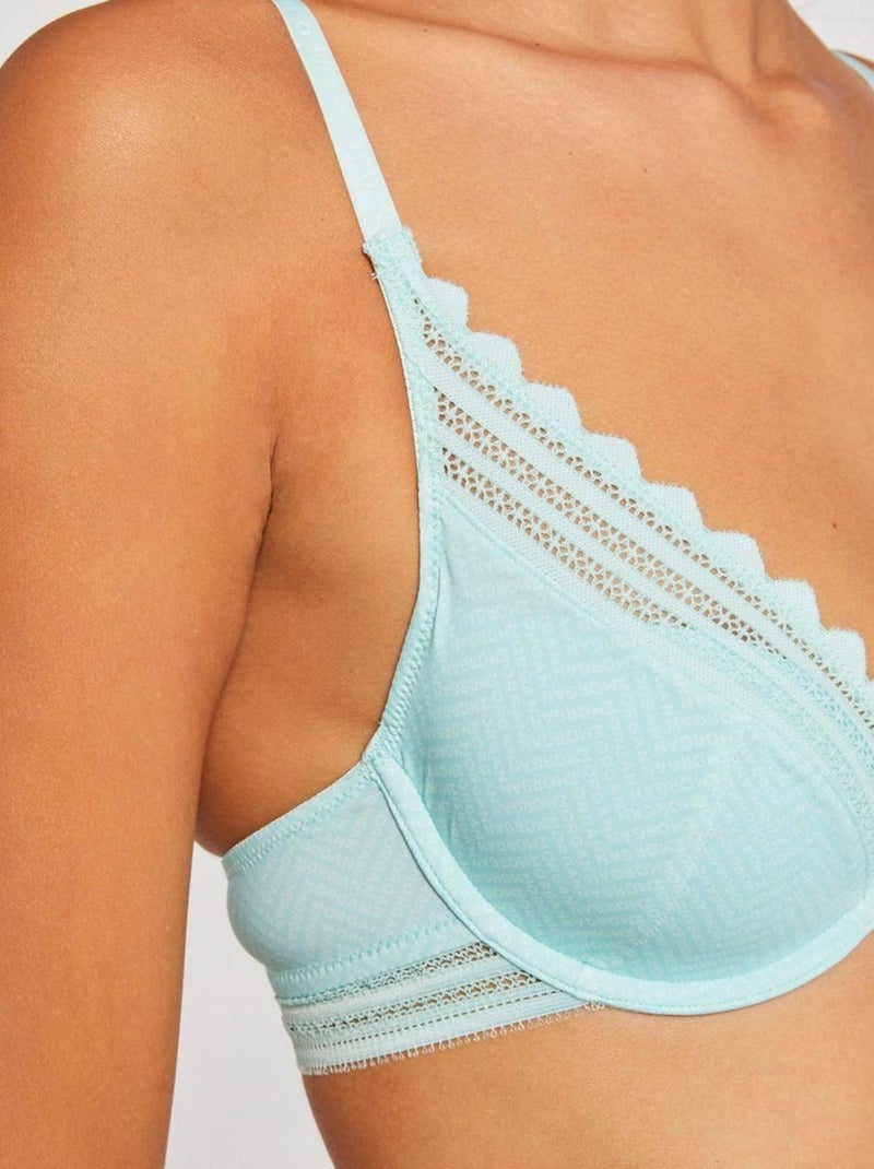 Soutien-gorge ampliforme coque moulée TINA - Morgan Lingerie Bleu - Kiabi