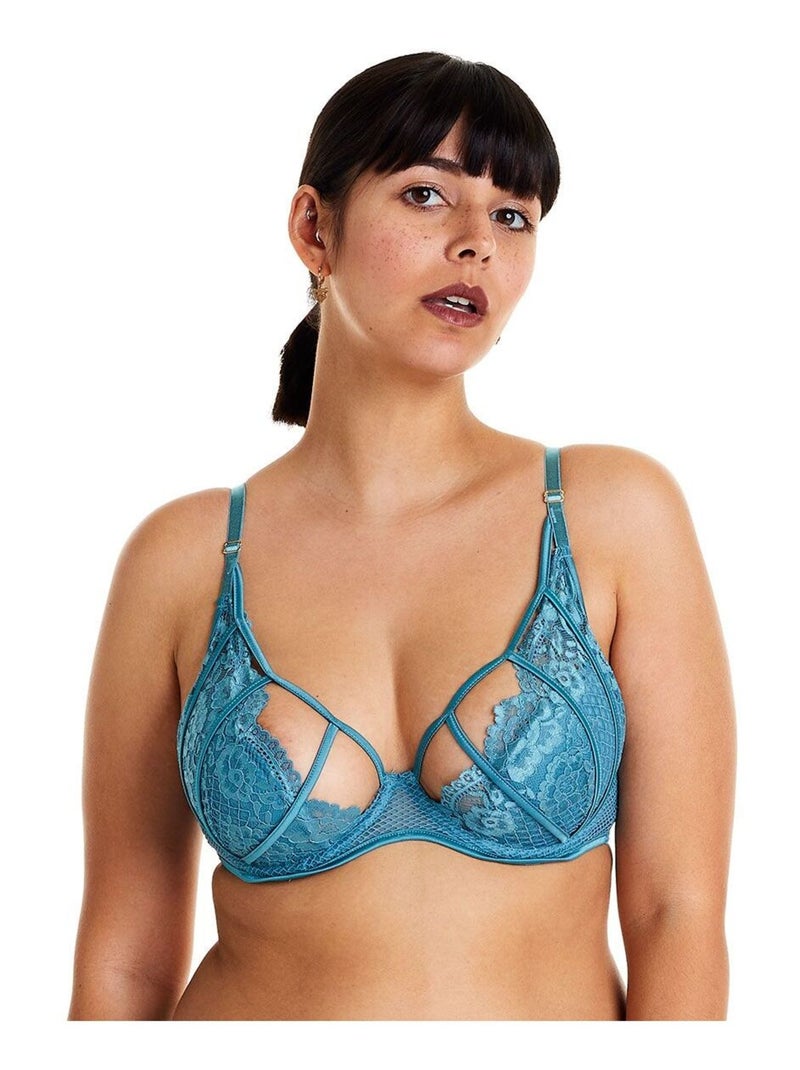 Soutien-gorge ampliforme coque moulée VOLTIGE - Pomm'Poire Bleu - Kiabi