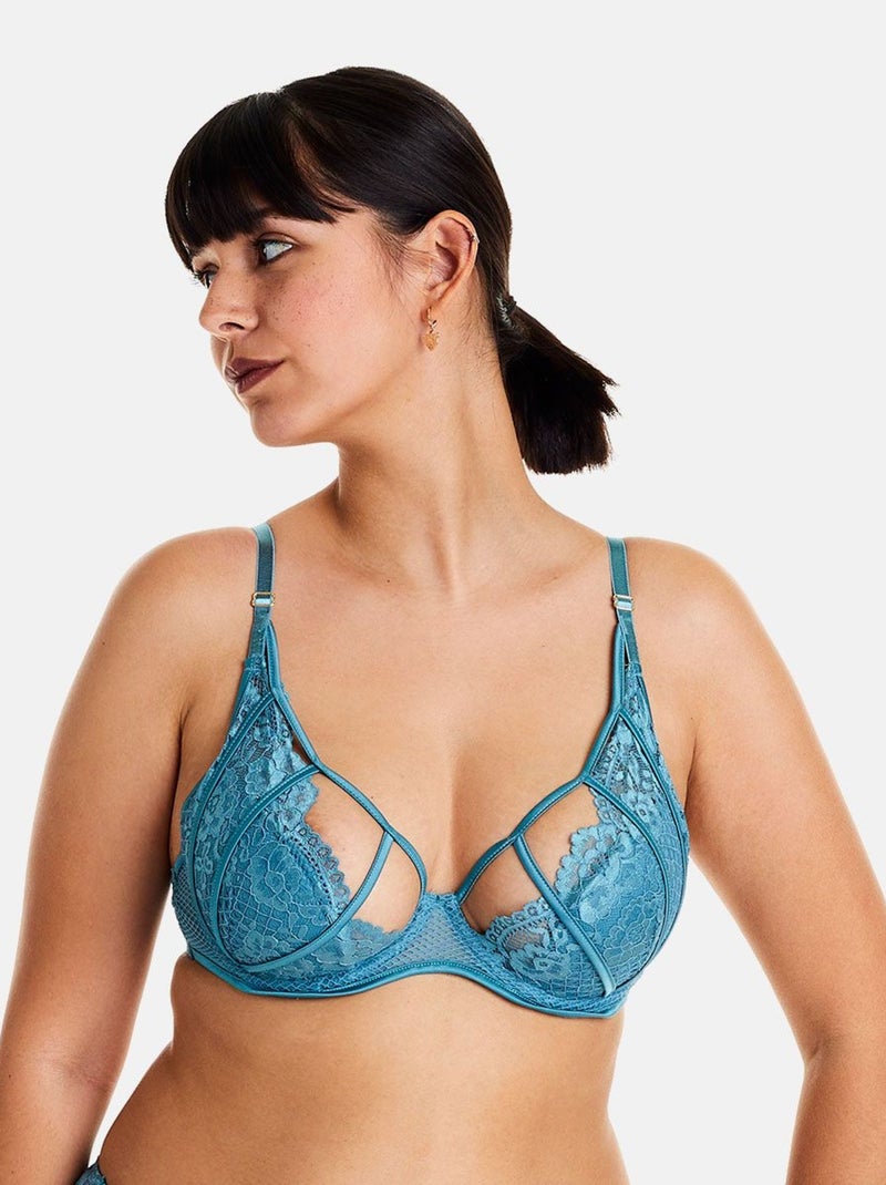 Soutien-gorge ampliforme coque moulée VOLTIGE - Pomm'Poire Bleu - Kiabi