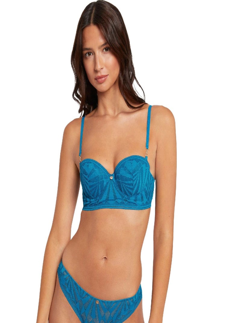 Soutien-gorge ampliforme coques moulées SALOME - Morgan Lingerie Bleu - Kiabi