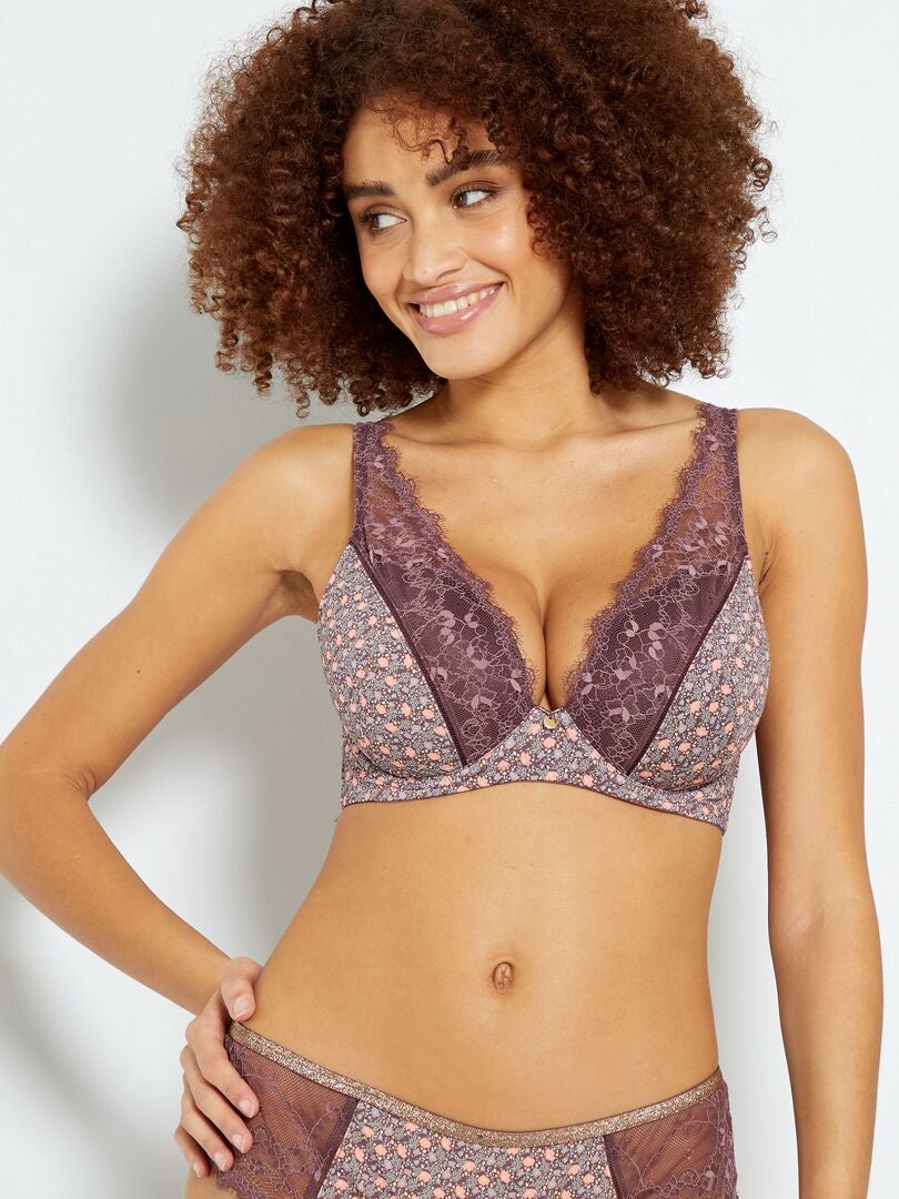 soutien gorge violet