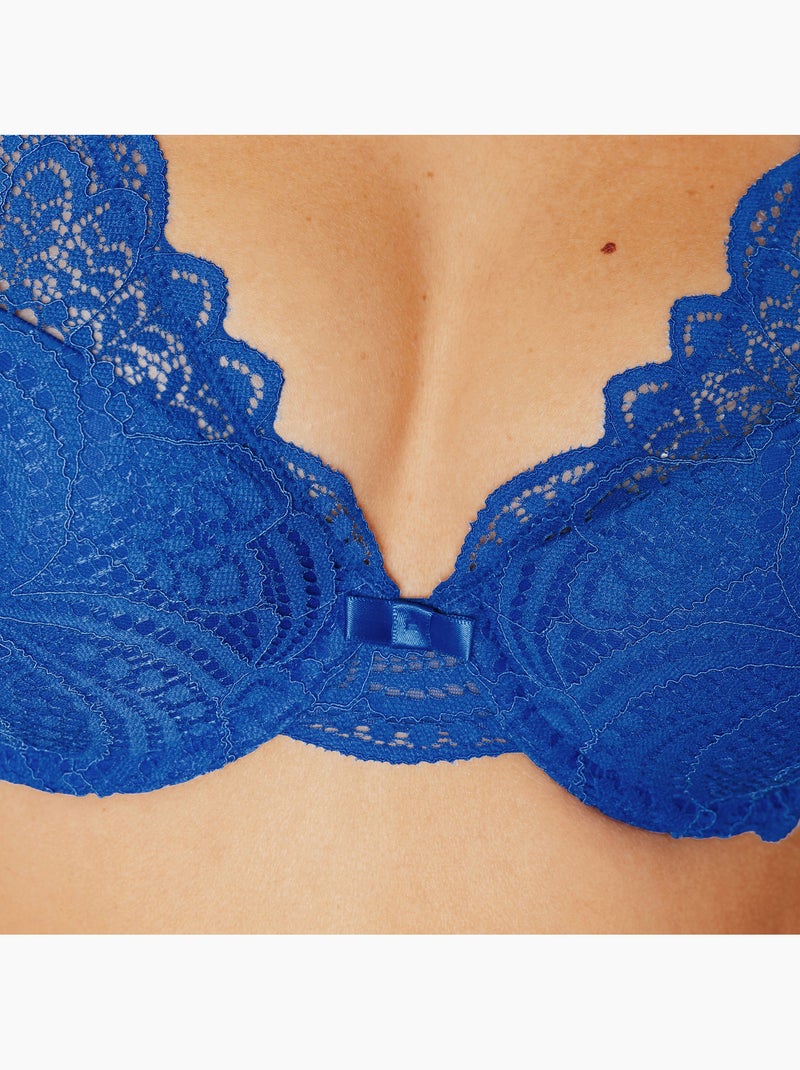 Soutien-gorge ampliforme Dentelle - RougeGorge Lingerie Bleu roi - Kiabi