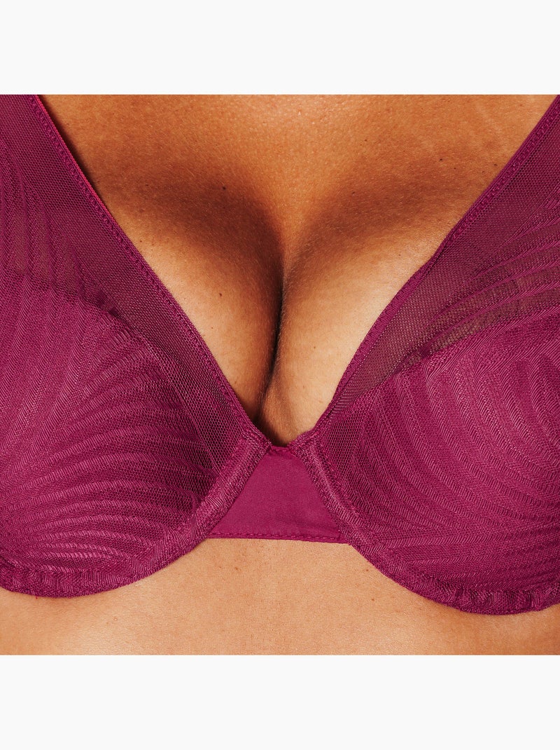 Soutien-gorge ampliforme dentelle janice - rougegorge lingerie Violet - Kiabi