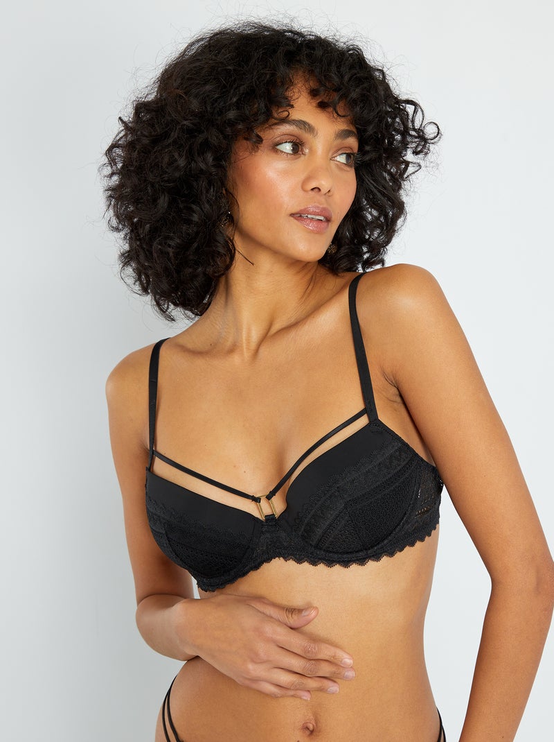 Soutien-gorge ampliforme dentelle noir - Kiabi