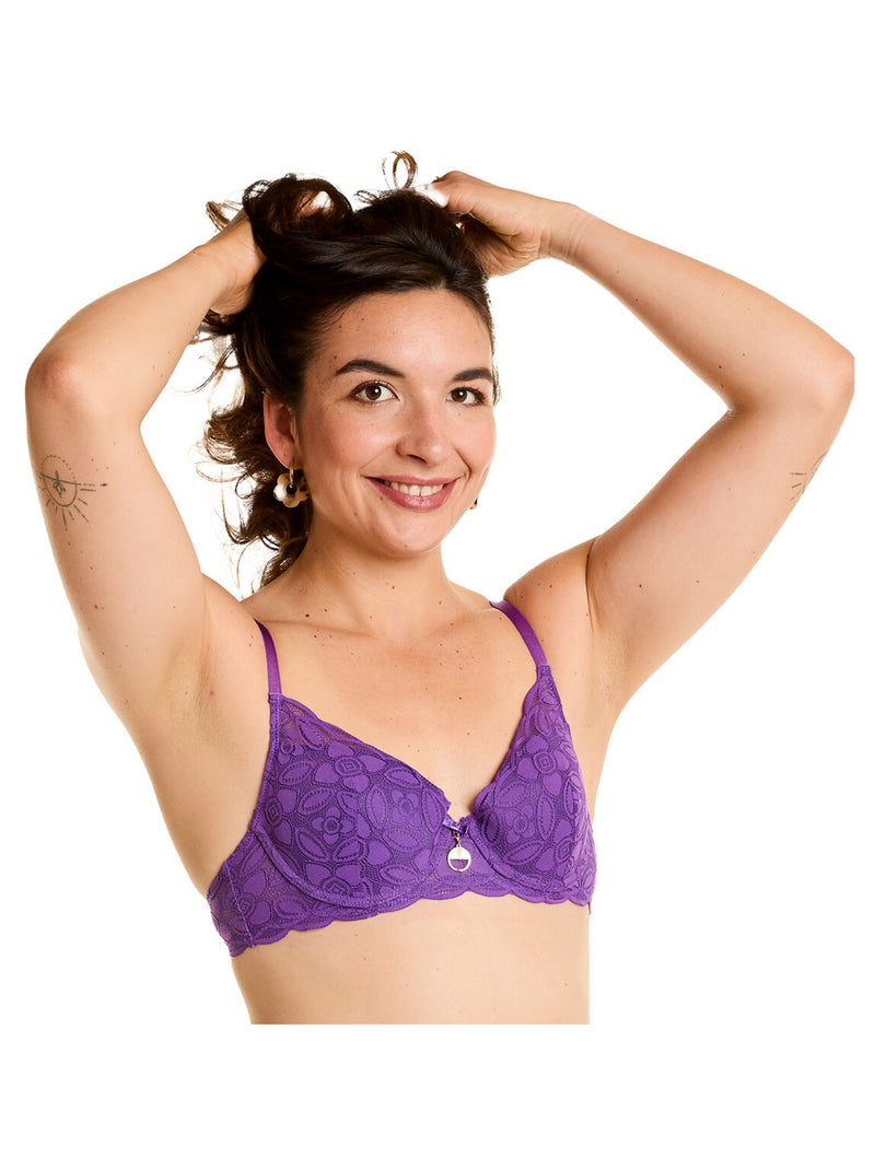 Soutien-gorge ampliforme EDITO - Pomm'Poire Violet - Kiabi