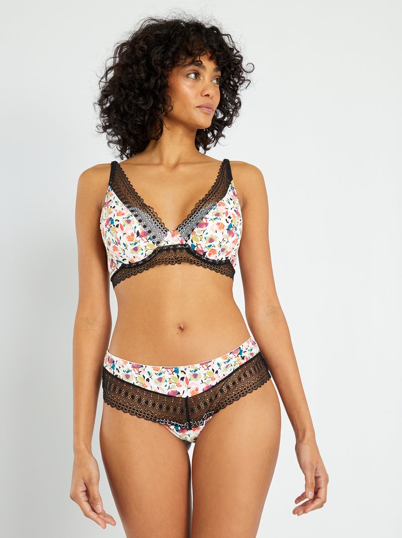 Soutien-gorge ampliforme 'Envie de Lingerie' imprimé fleuri - Kiabi