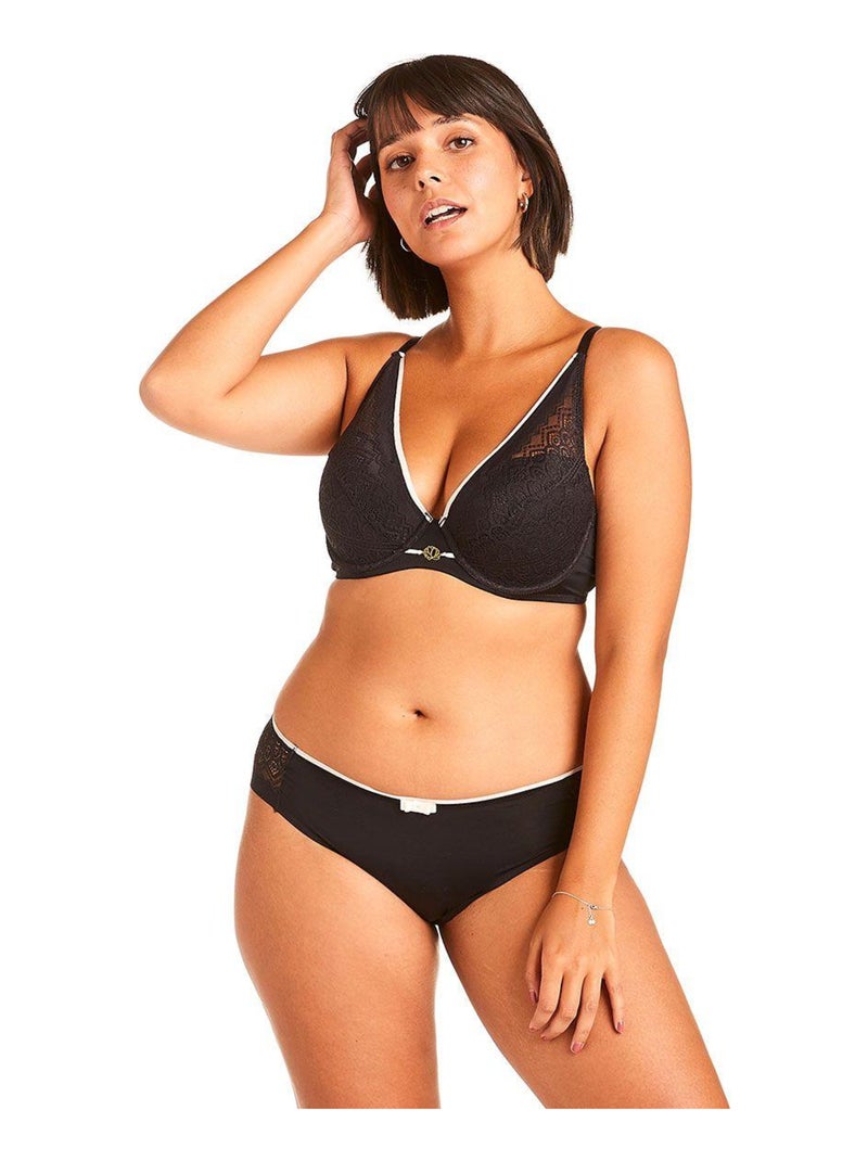 Soutien-gorge ampliforme IMAGE - Pomm'Poire Noir - Kiabi